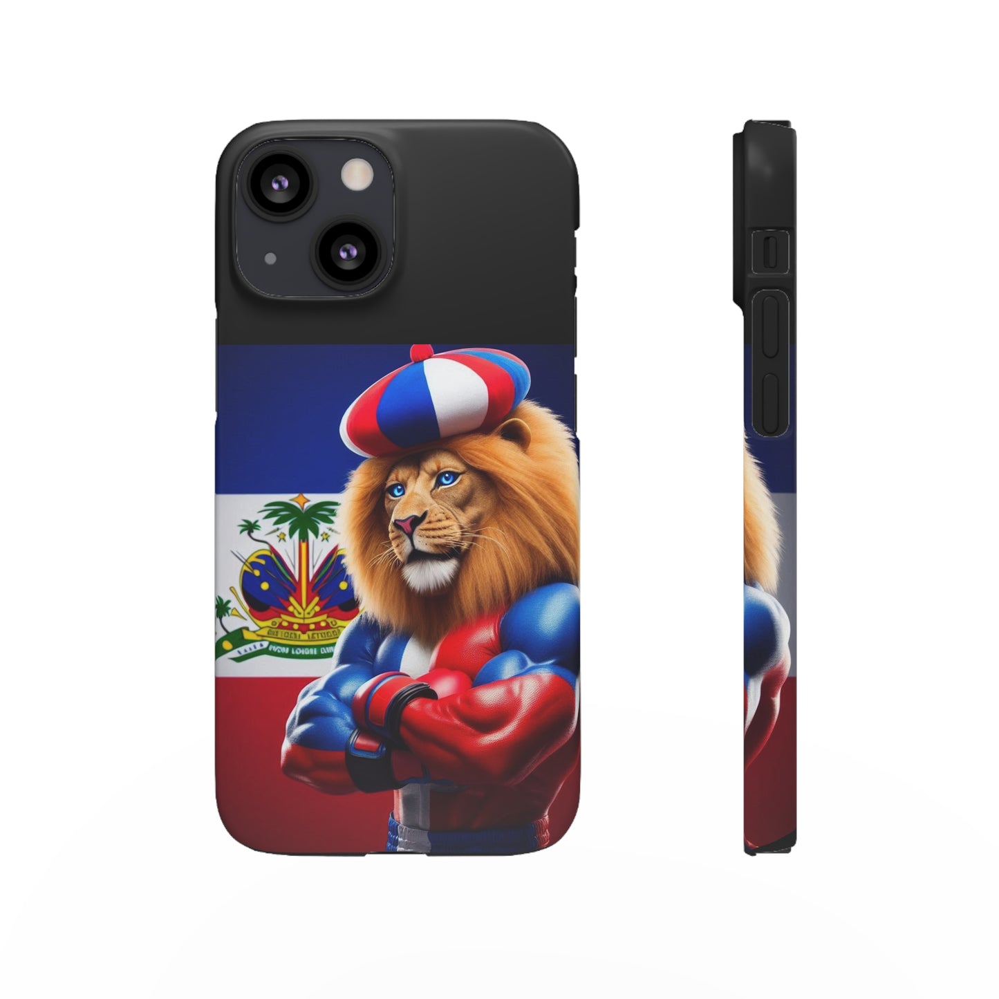 Bold Haitian Lion Snap Case - Unique & Vibrant Phone Protection
