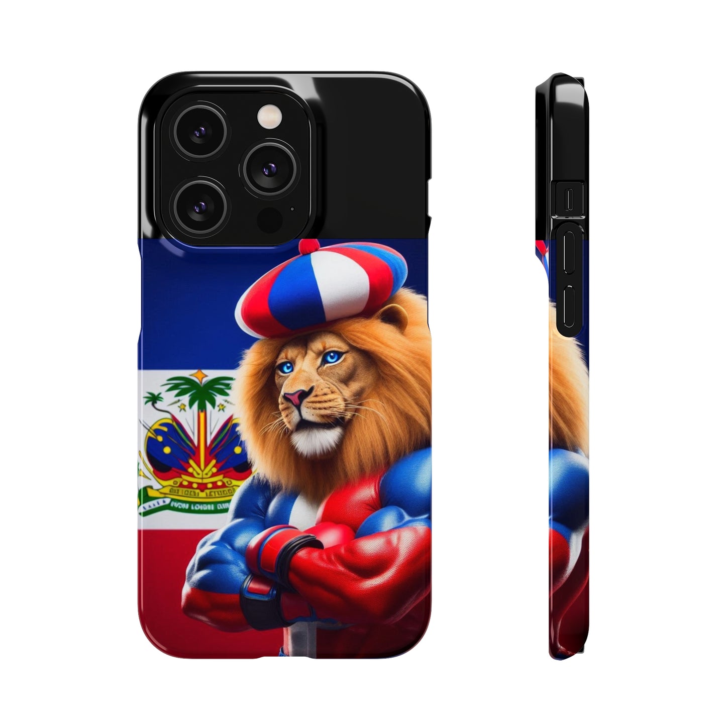 Bold Haitian Lion Snap Case - Unique & Vibrant Phone Protection