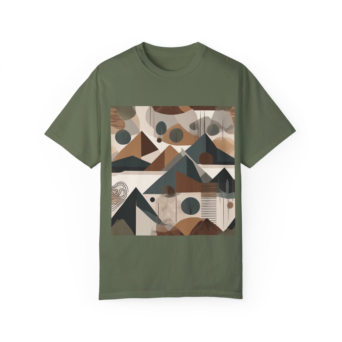 Mountain Adventure Unisex Garment-Dyed T-Shirt - Retro Art Design
