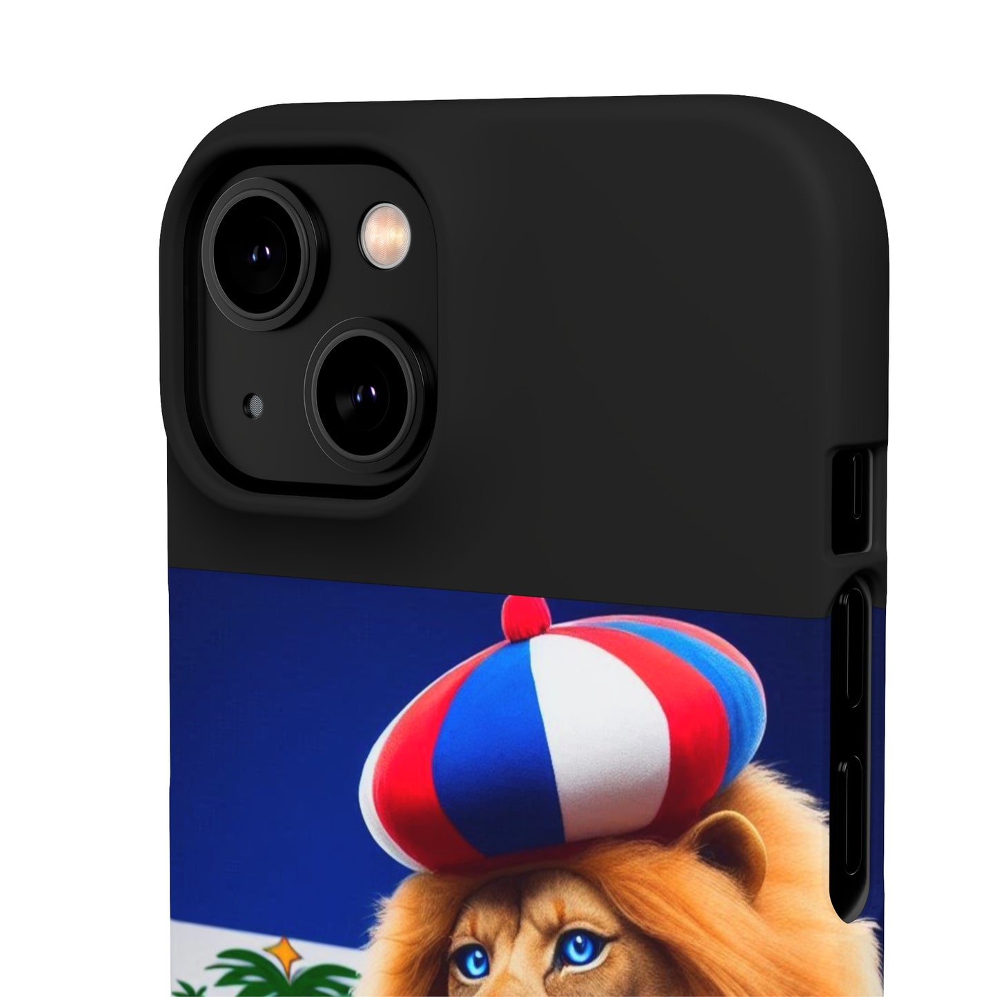 Bold Haitian Lion Snap Case - Unique & Vibrant Phone Protection