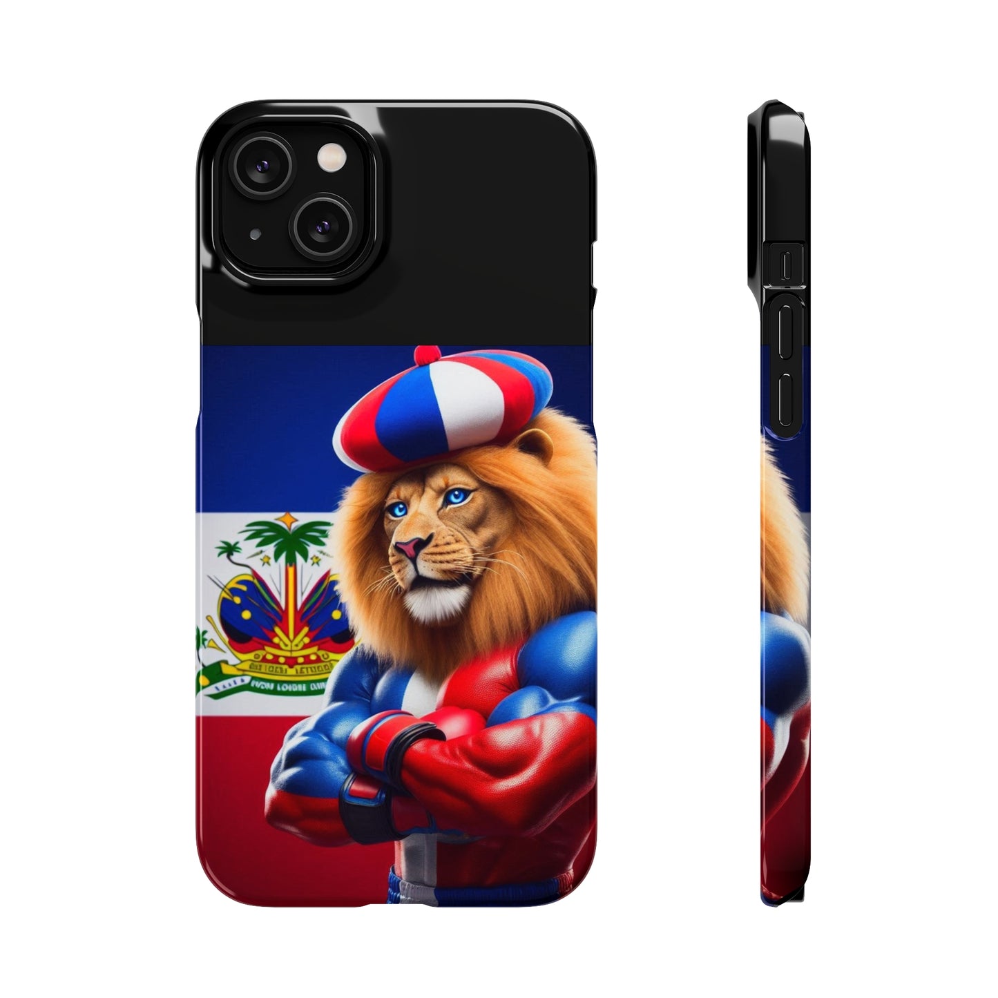 Bold Haitian Lion Snap Case - Unique & Vibrant Phone Protection