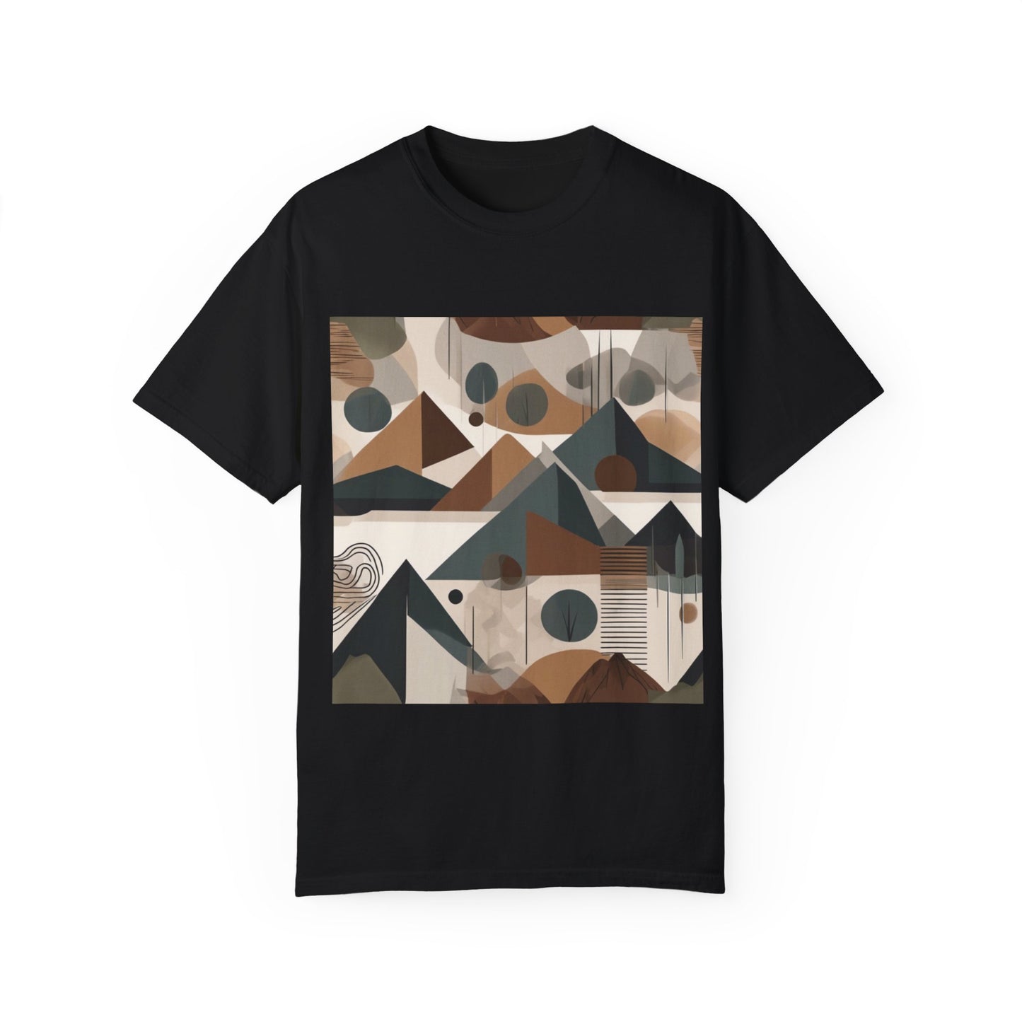 Mountain Adventure Unisex Garment-Dyed T-Shirt - Retro Art Design