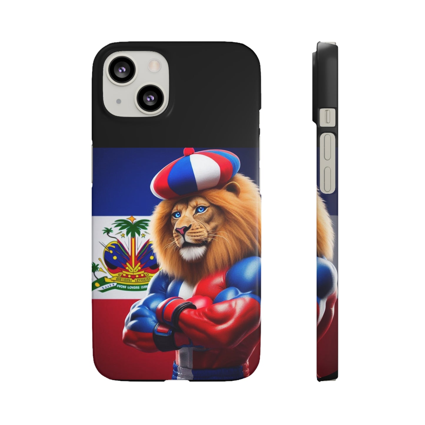 Bold Haitian Lion Snap Case - Unique & Vibrant Phone Protection