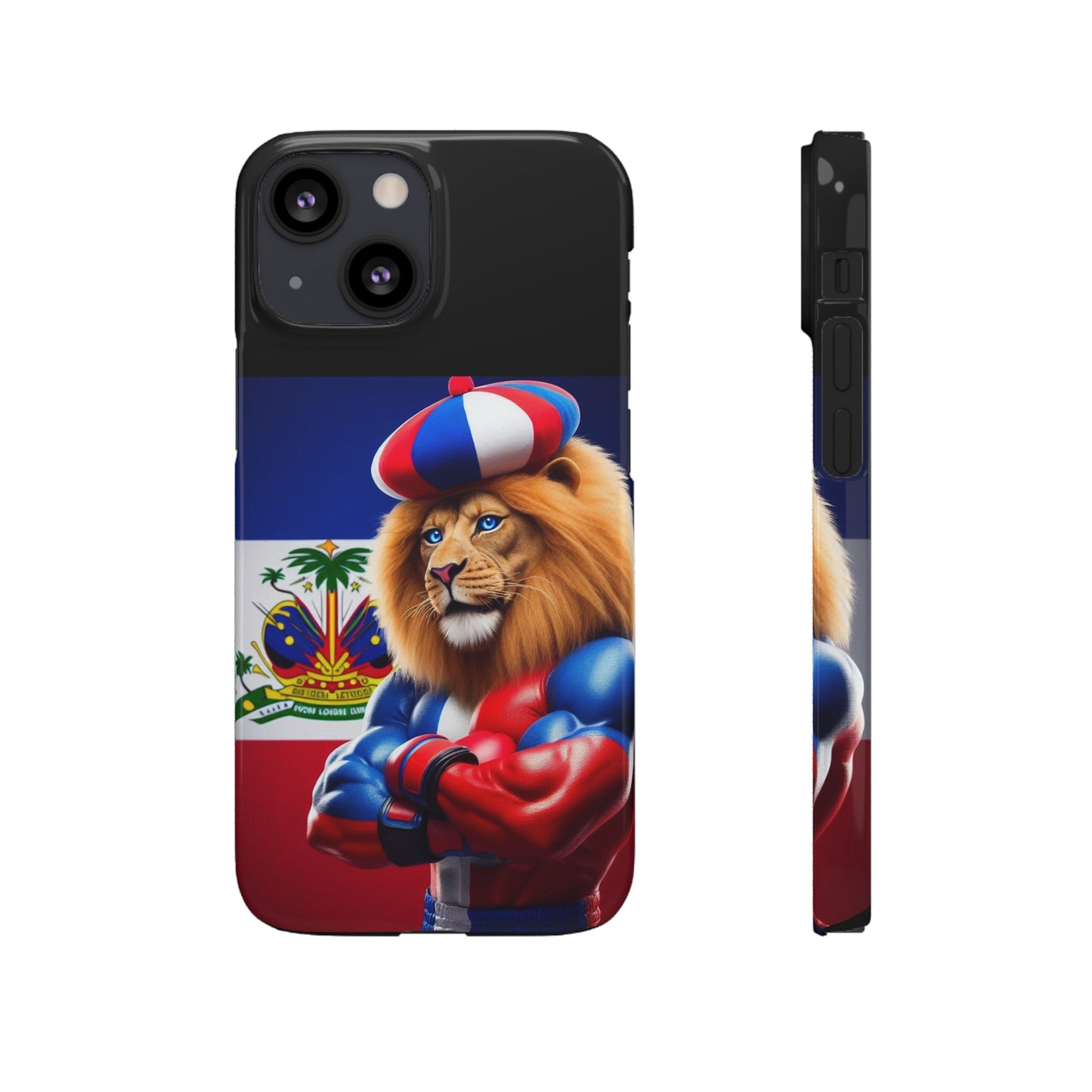 Bold Haitian Lion Snap Case - Unique & Vibrant Phone Protection