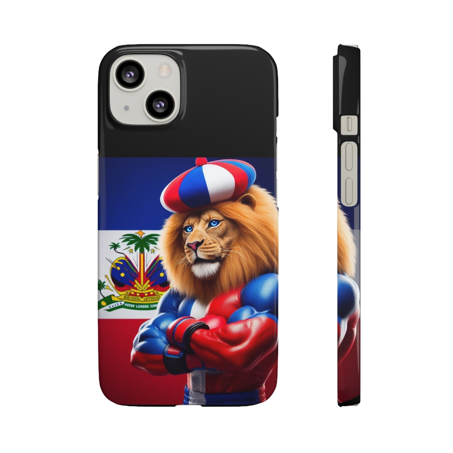 Bold Haitian Lion Snap Case - Unique & Vibrant Phone Protection