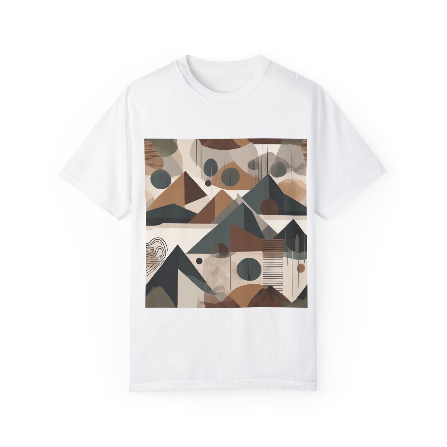 Mountain Adventure Unisex Garment-Dyed T-Shirt - Retro Art Design