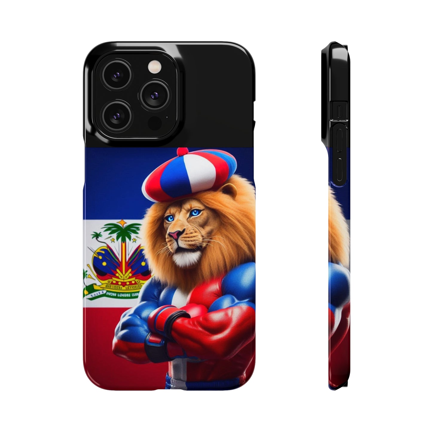 Bold Haitian Lion Snap Case - Unique & Vibrant Phone Protection