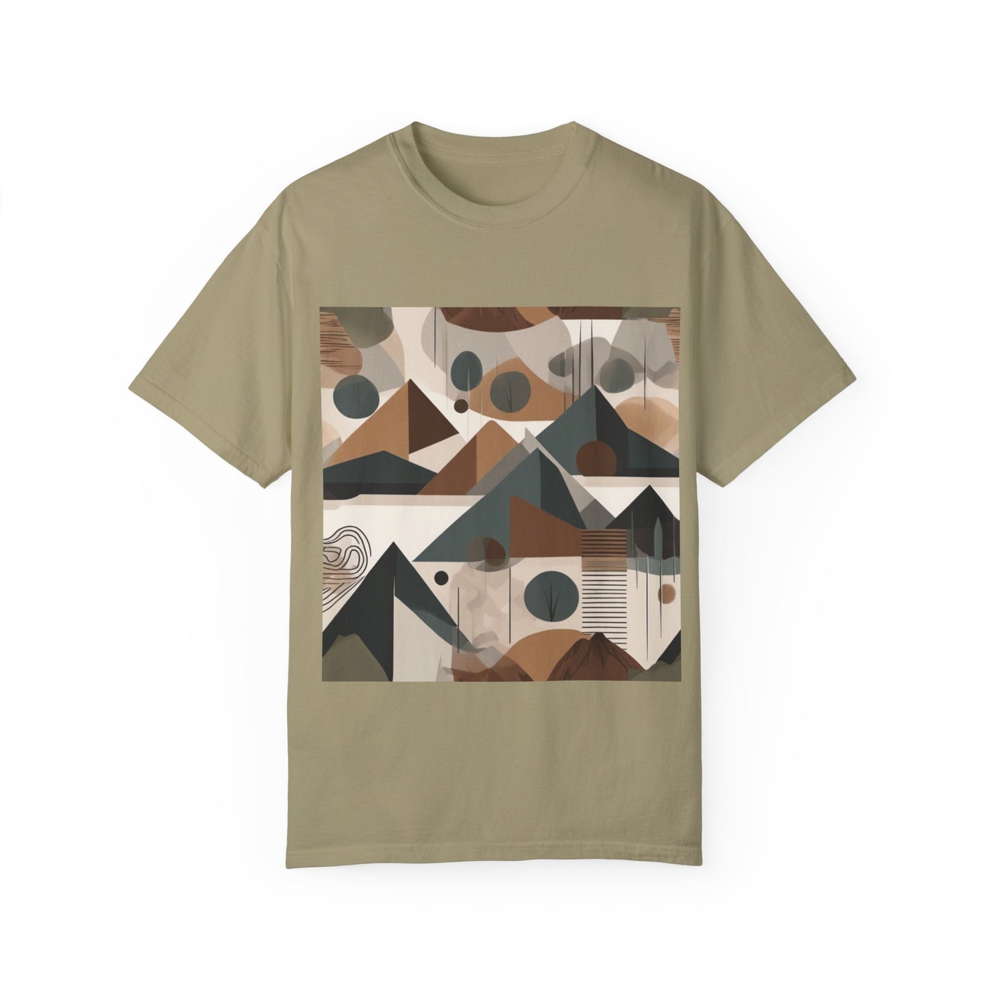 Mountain Adventure Unisex Garment-Dyed T-Shirt - Retro Art Design
