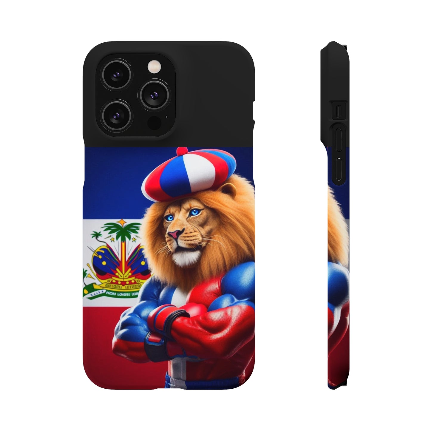 Bold Haitian Lion Snap Case - Unique & Vibrant Phone Protection