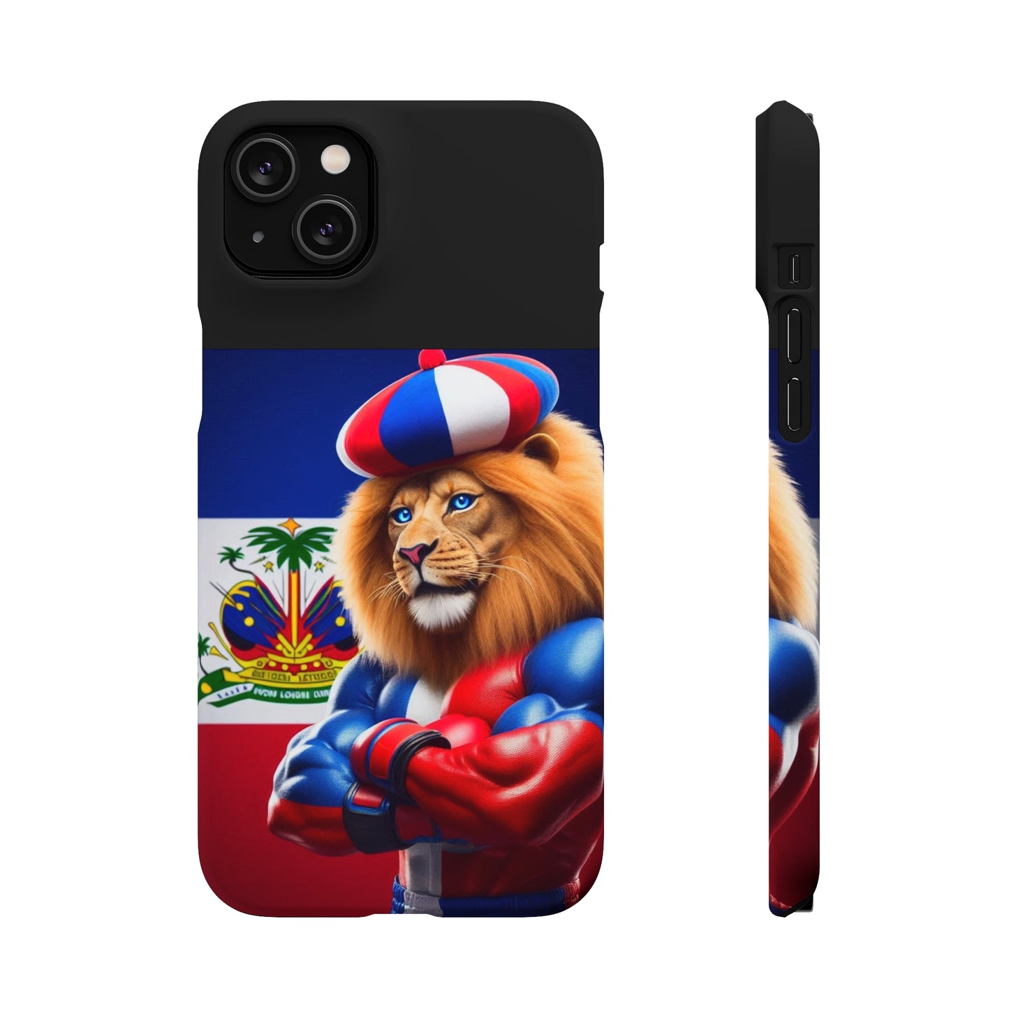 Bold Haitian Lion Snap Case - Unique & Vibrant Phone Protection