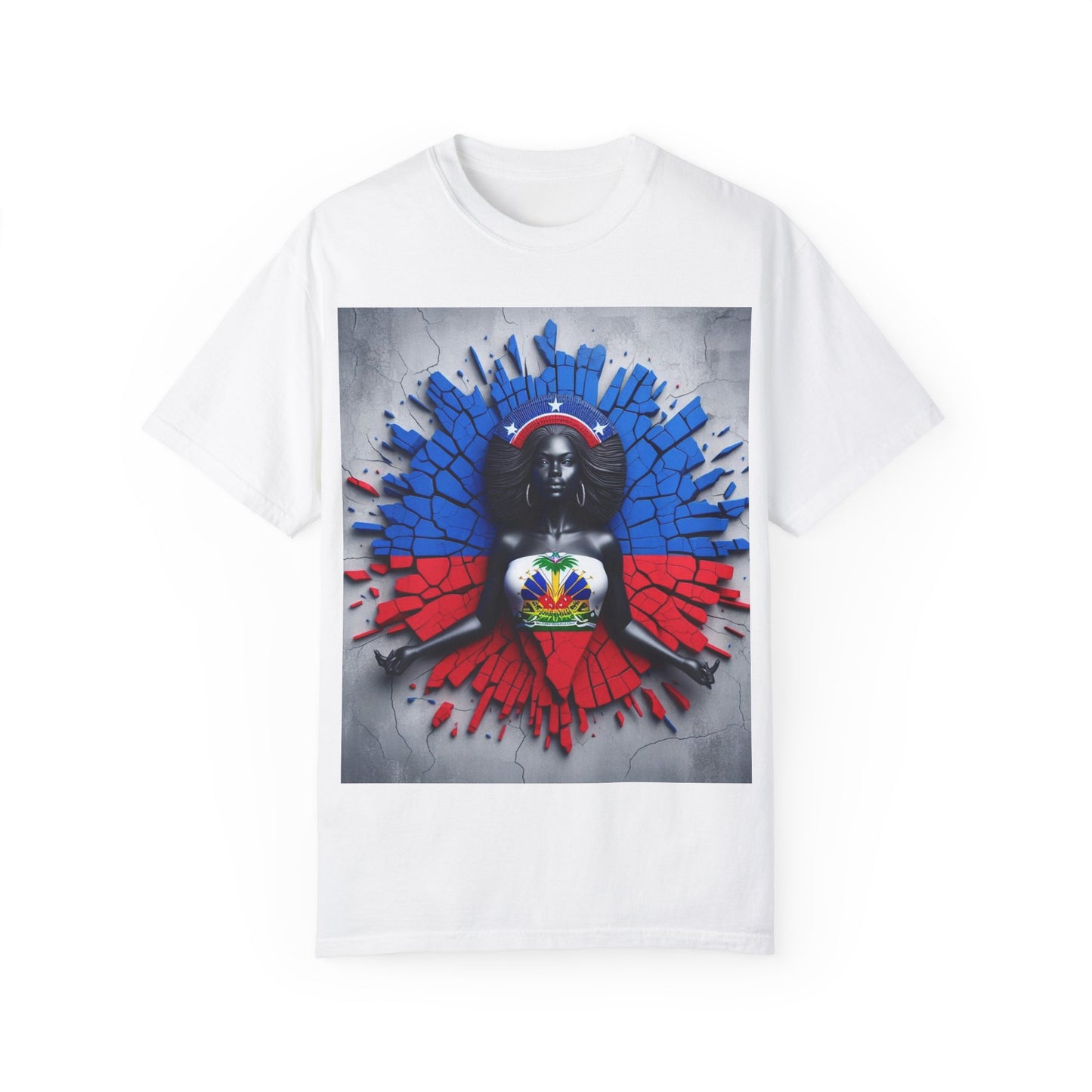 Haitian Pride Unisex Garment-Dyed T-Shirt