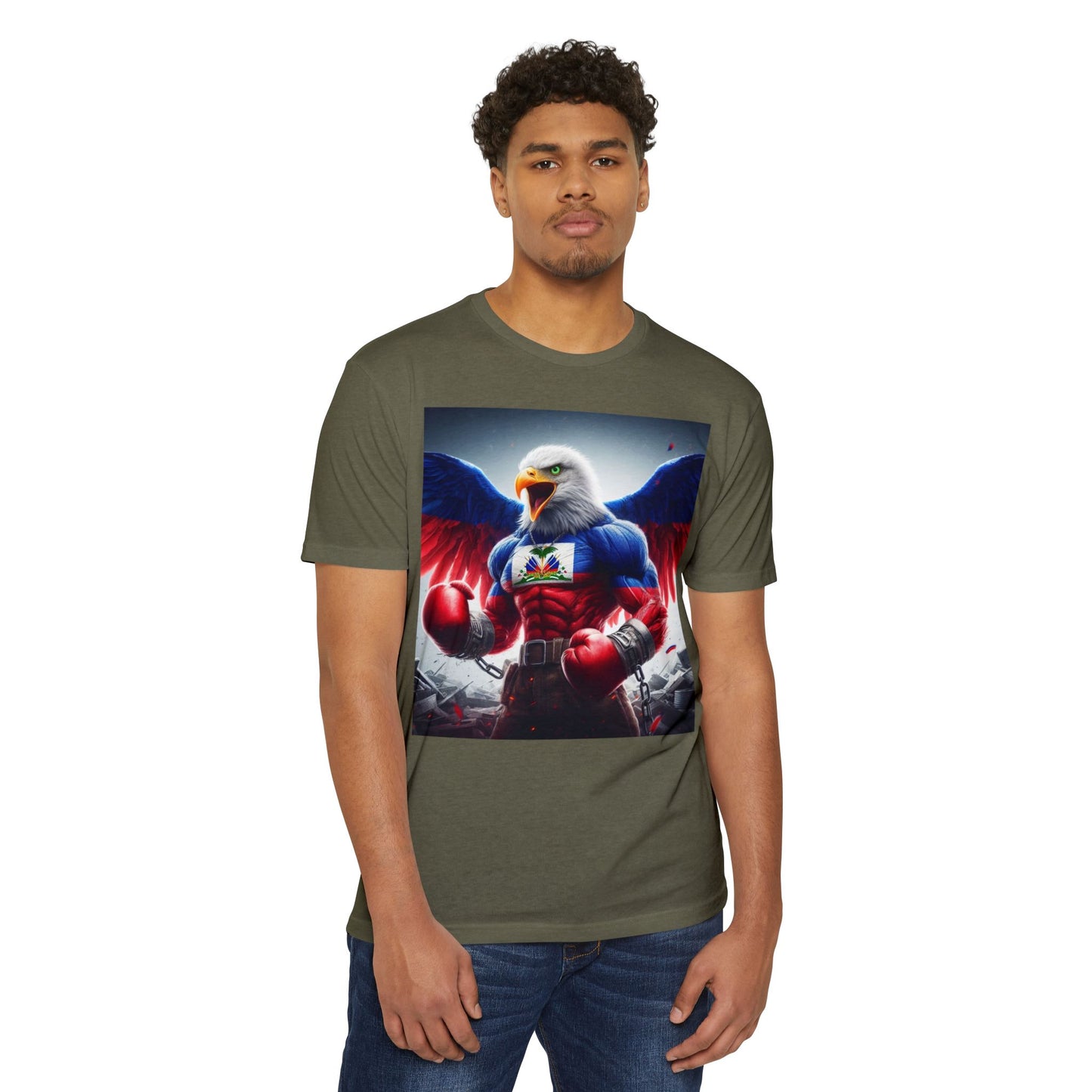 Haitian Eagle Champion T-Shirt - Unisex Epic Graphic Tee