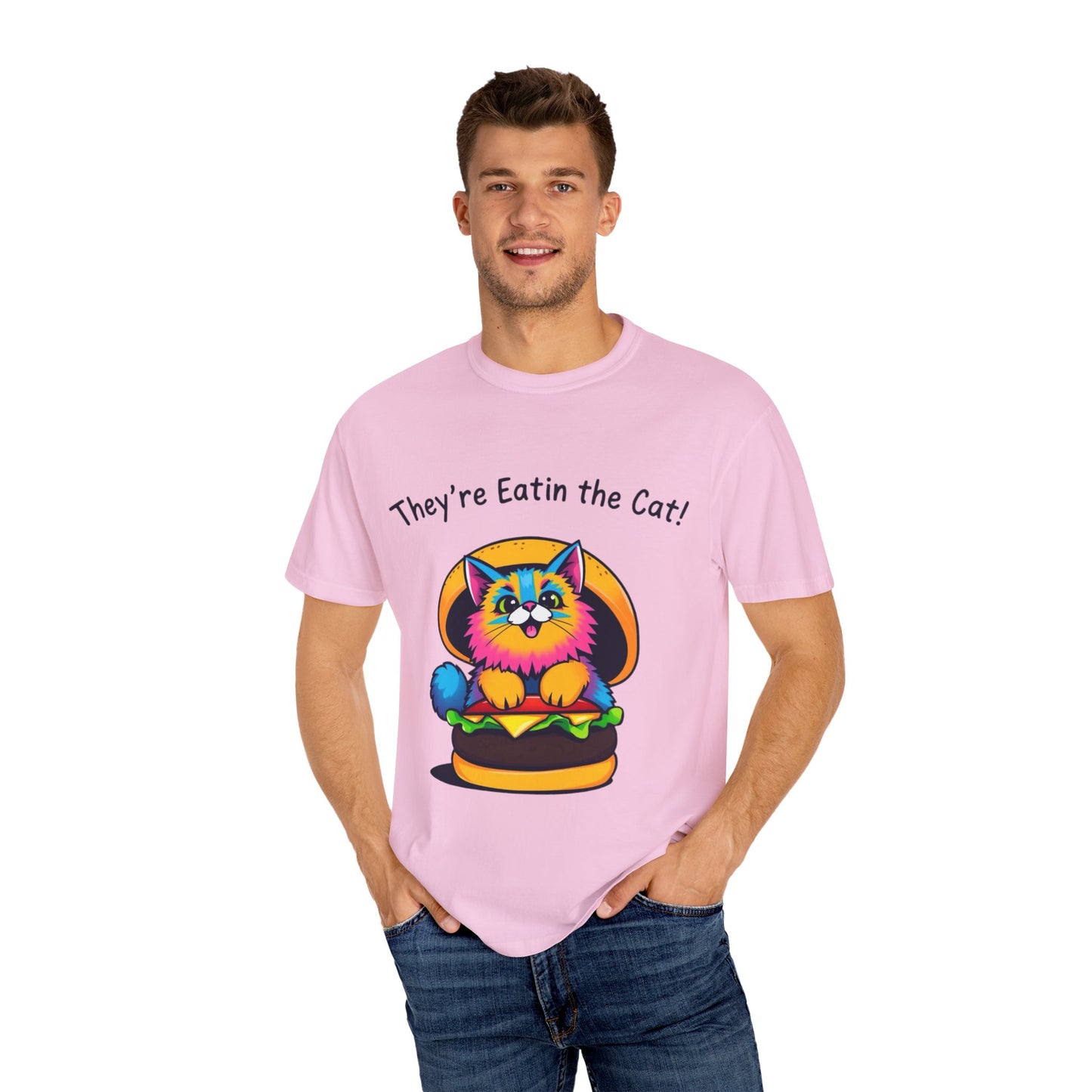 Humorous Cat Burger Unisex T-Shirt – Perfect for Cat Lovers!