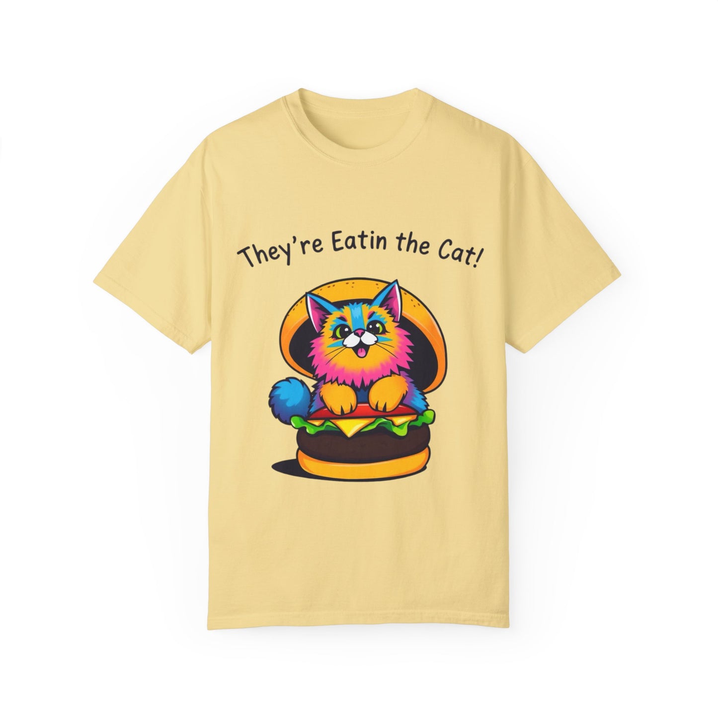 Humorous Cat Burger Unisex T-Shirt – Perfect for Cat Lovers!