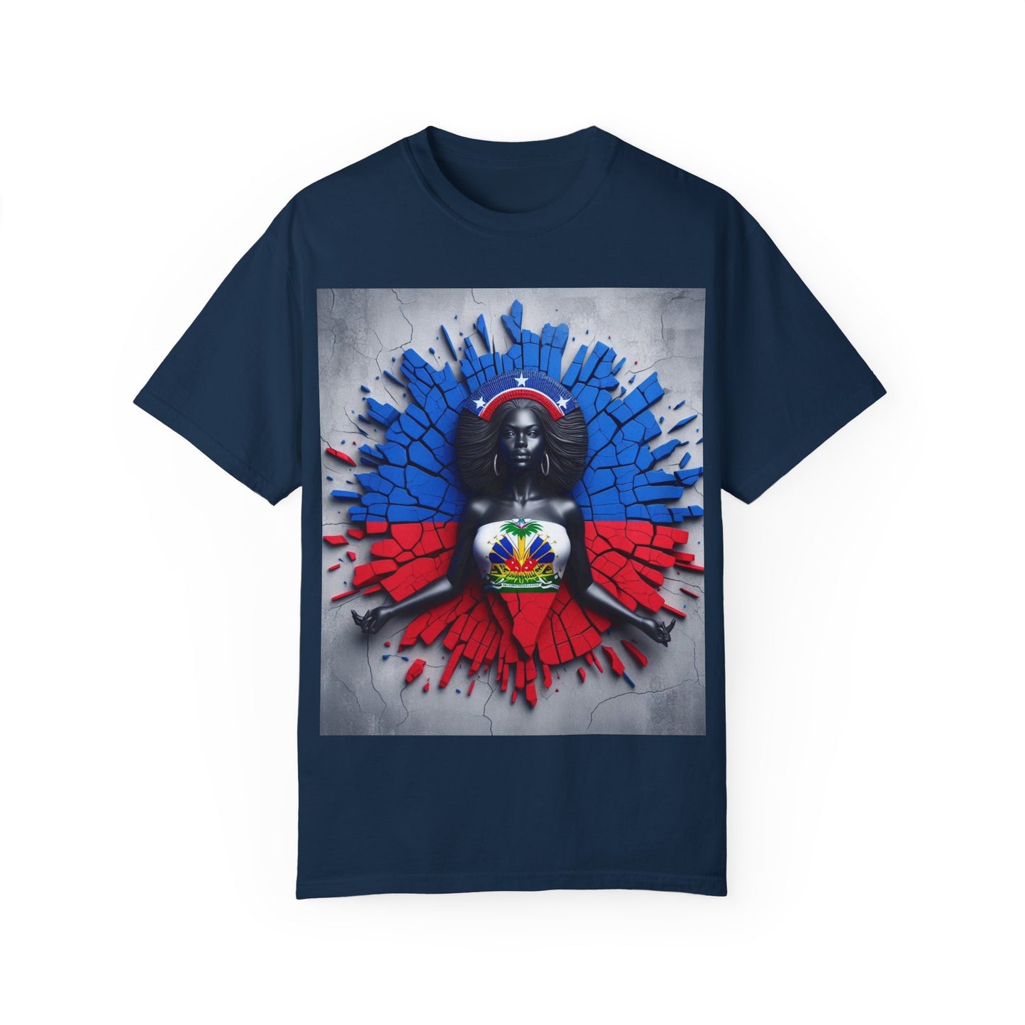 Haitian Pride Unisex Garment-Dyed T-Shirt
