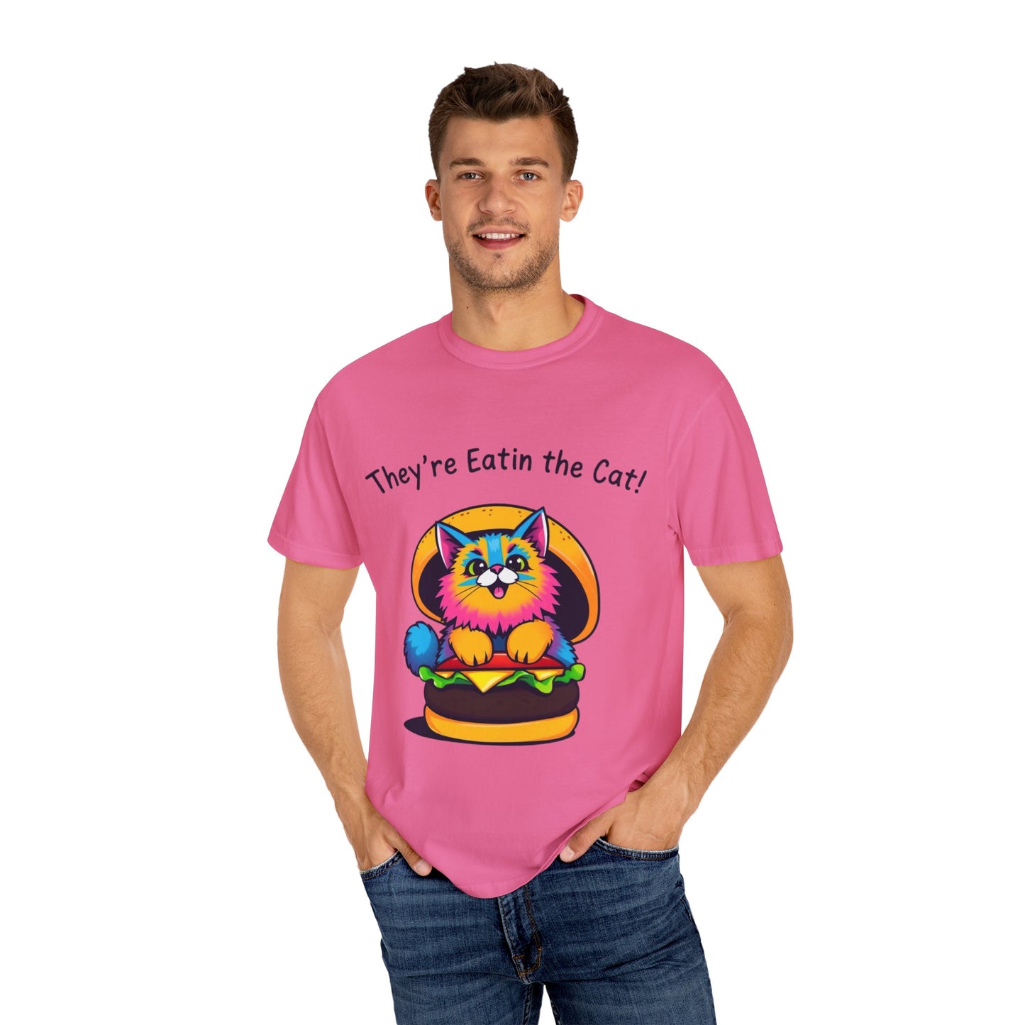 Humorous Cat Burger Unisex T-Shirt – Perfect for Cat Lovers!