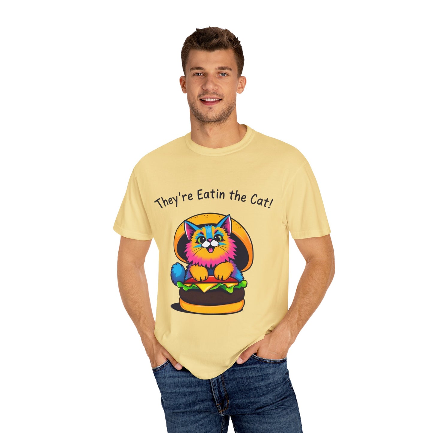 Humorous Cat Burger Unisex T-Shirt – Perfect for Cat Lovers!