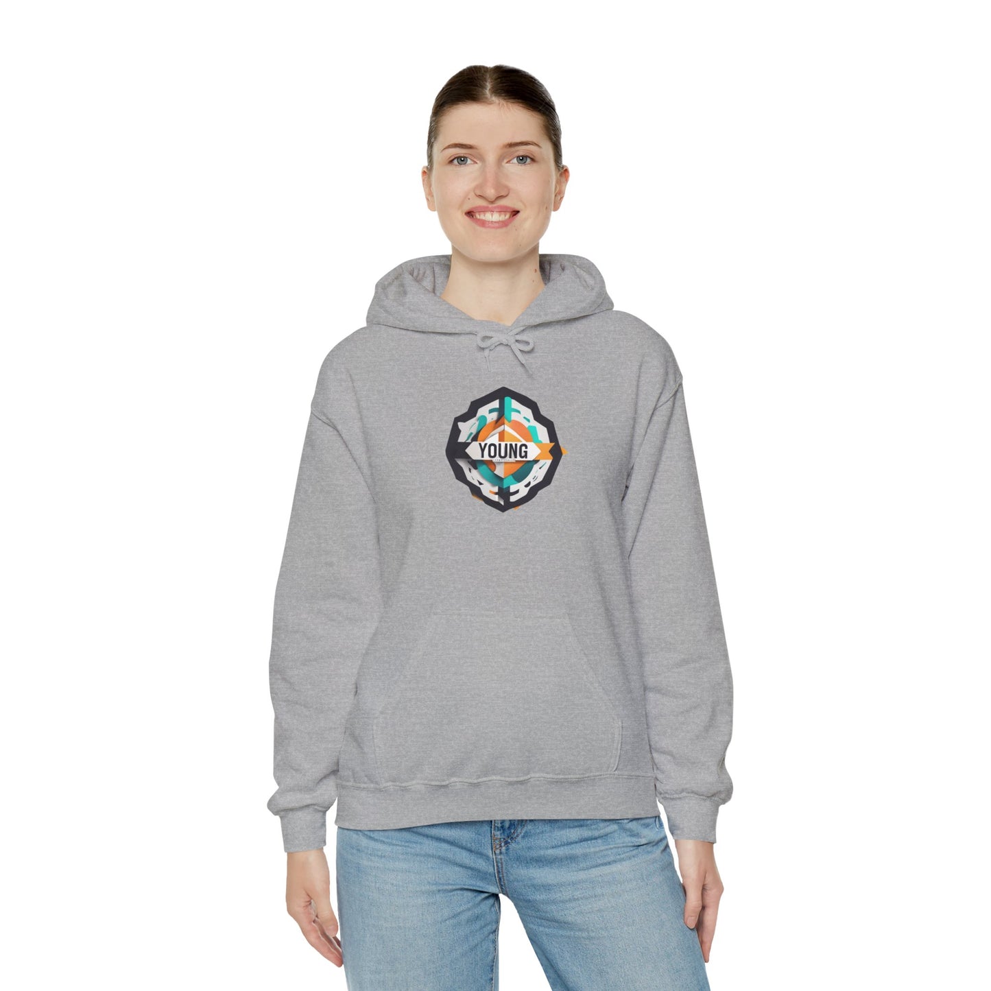 Youthful Spirit Unisex Hooded Sweatshirt – Embrace Your Young Vibe!