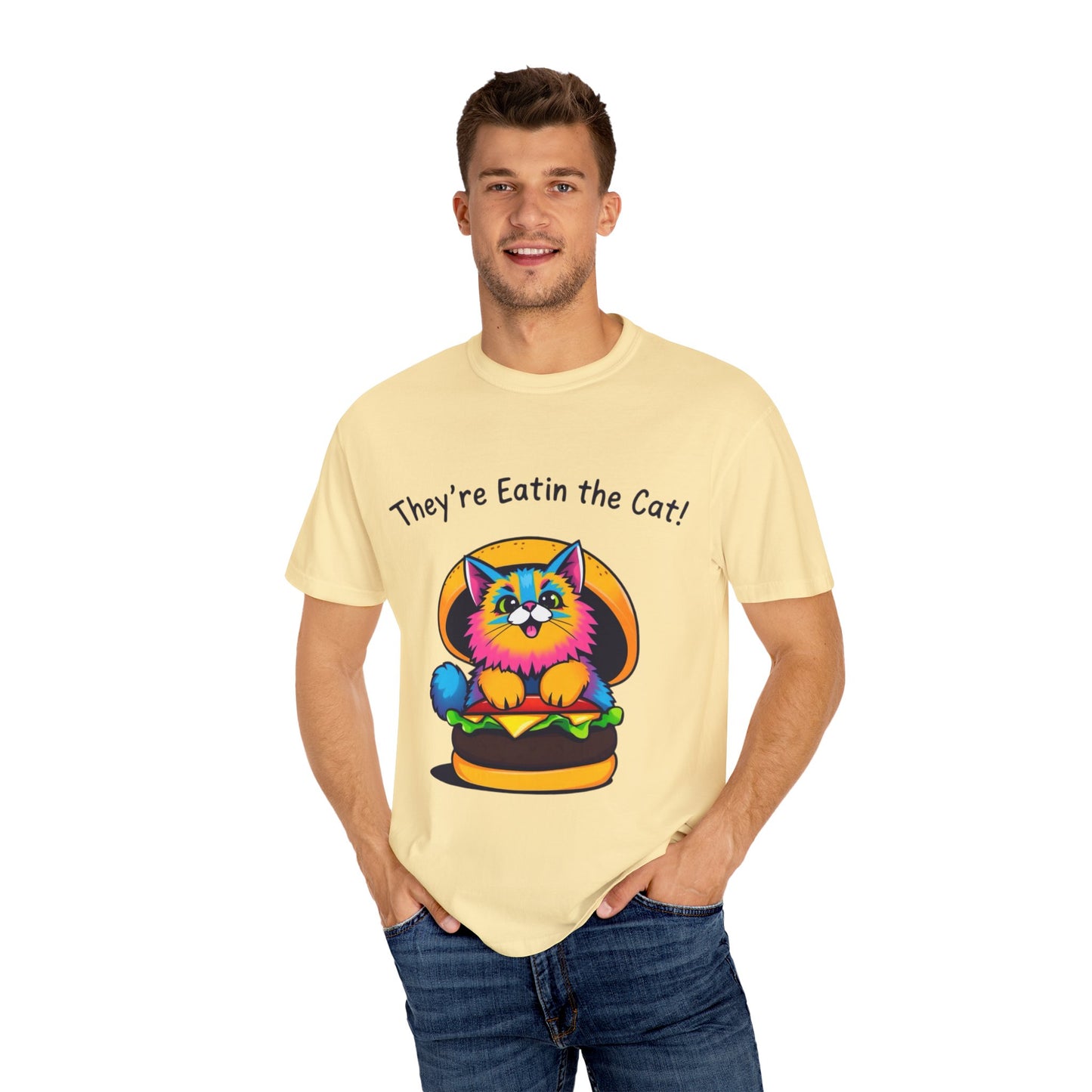 Humorous Cat Burger Unisex T-Shirt – Perfect for Cat Lovers!