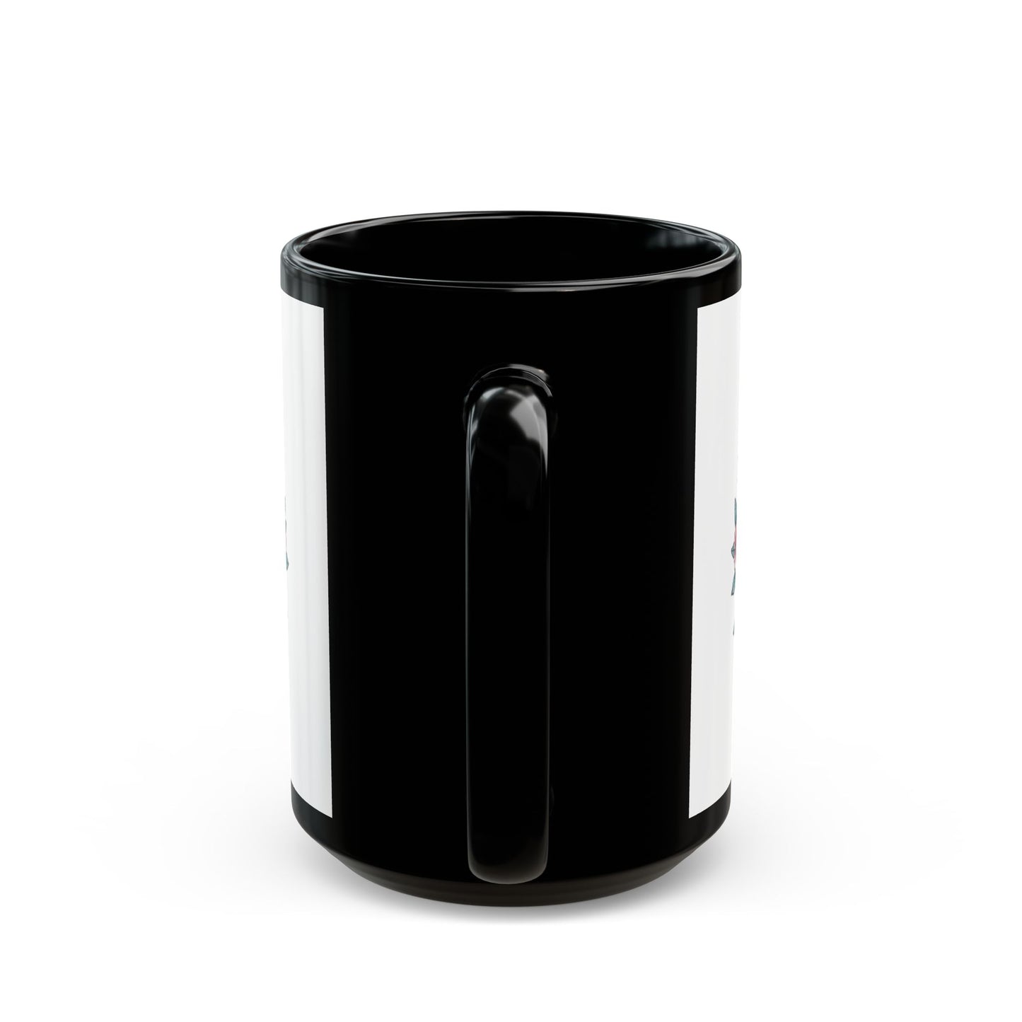 Romantic Floral Black Mug - First Love Design