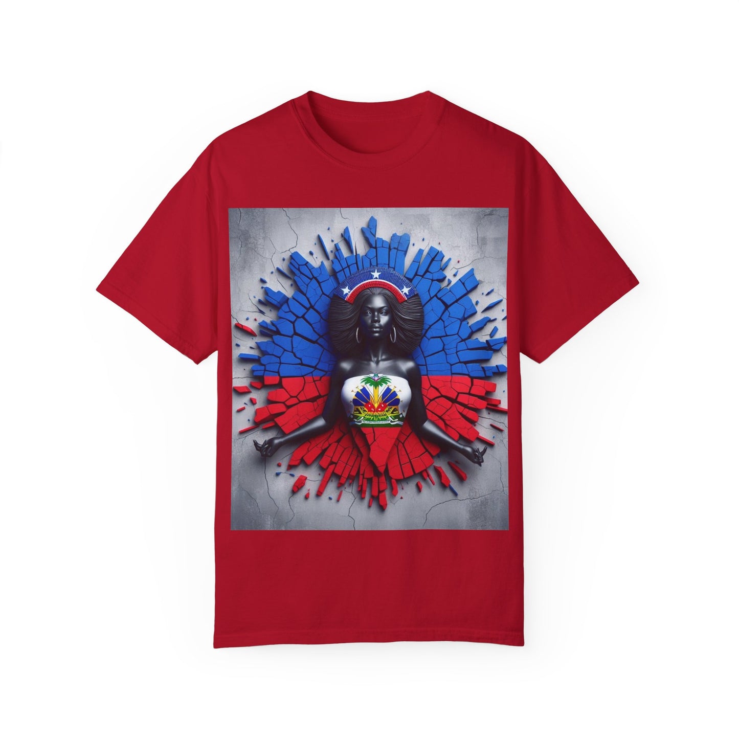 Haitian Pride Unisex Garment-Dyed T-Shirt