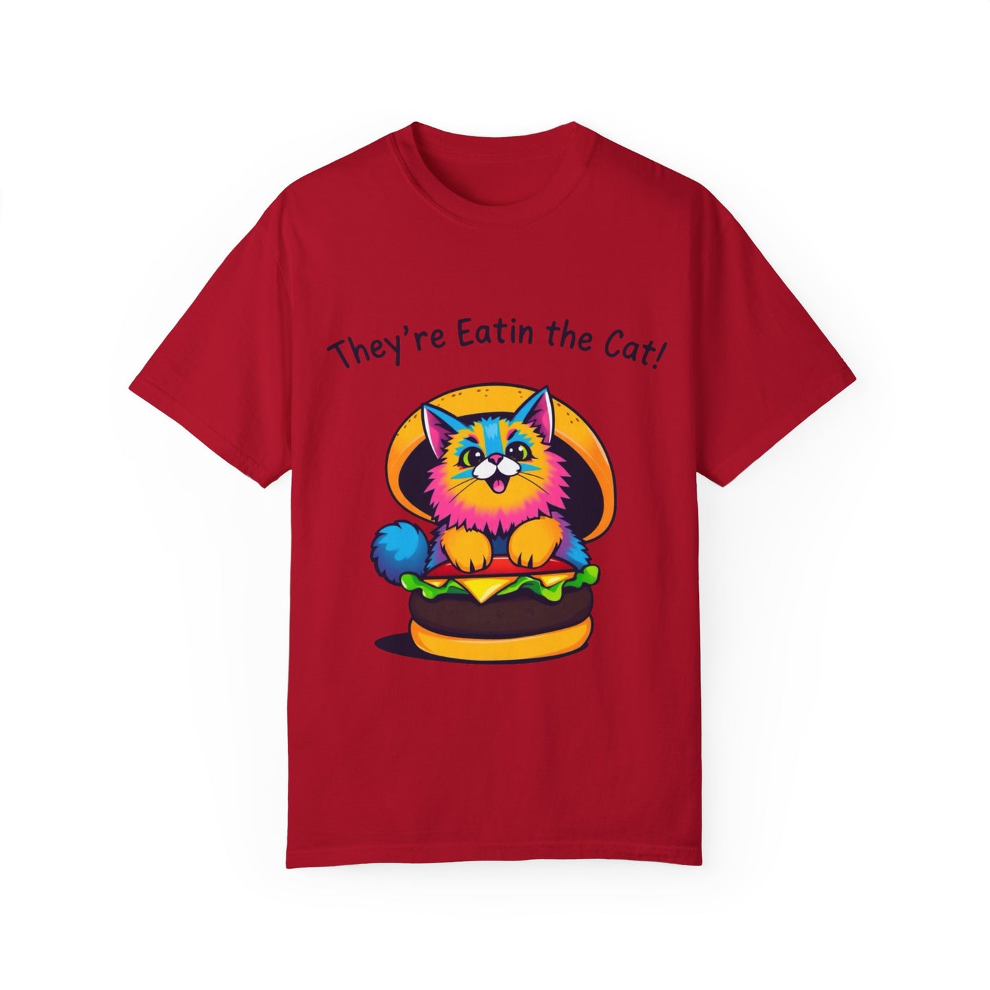 Humorous Cat Burger Unisex T-Shirt – Perfect for Cat Lovers!