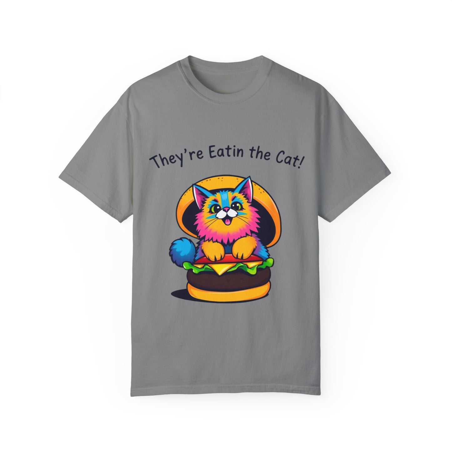 Humorous Cat Burger Unisex T-Shirt – Perfect for Cat Lovers!