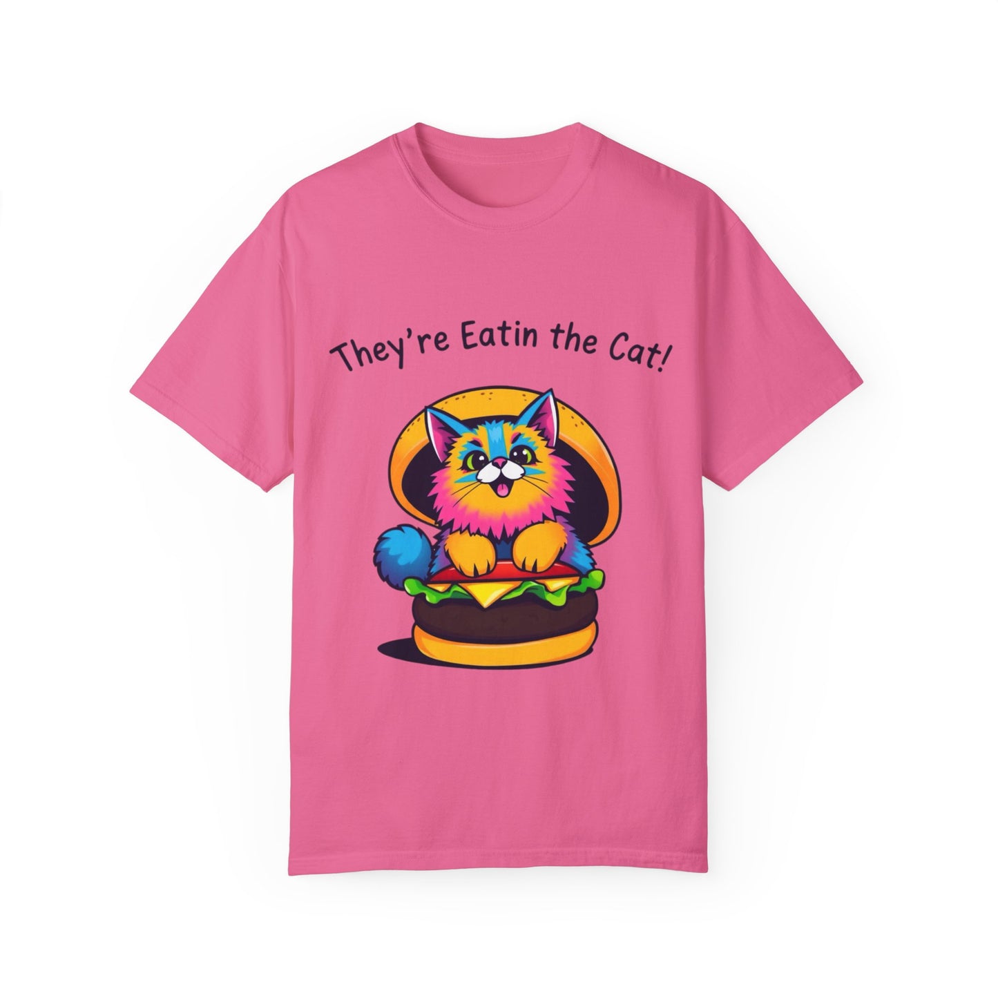 Humorous Cat Burger Unisex T-Shirt – Perfect for Cat Lovers!