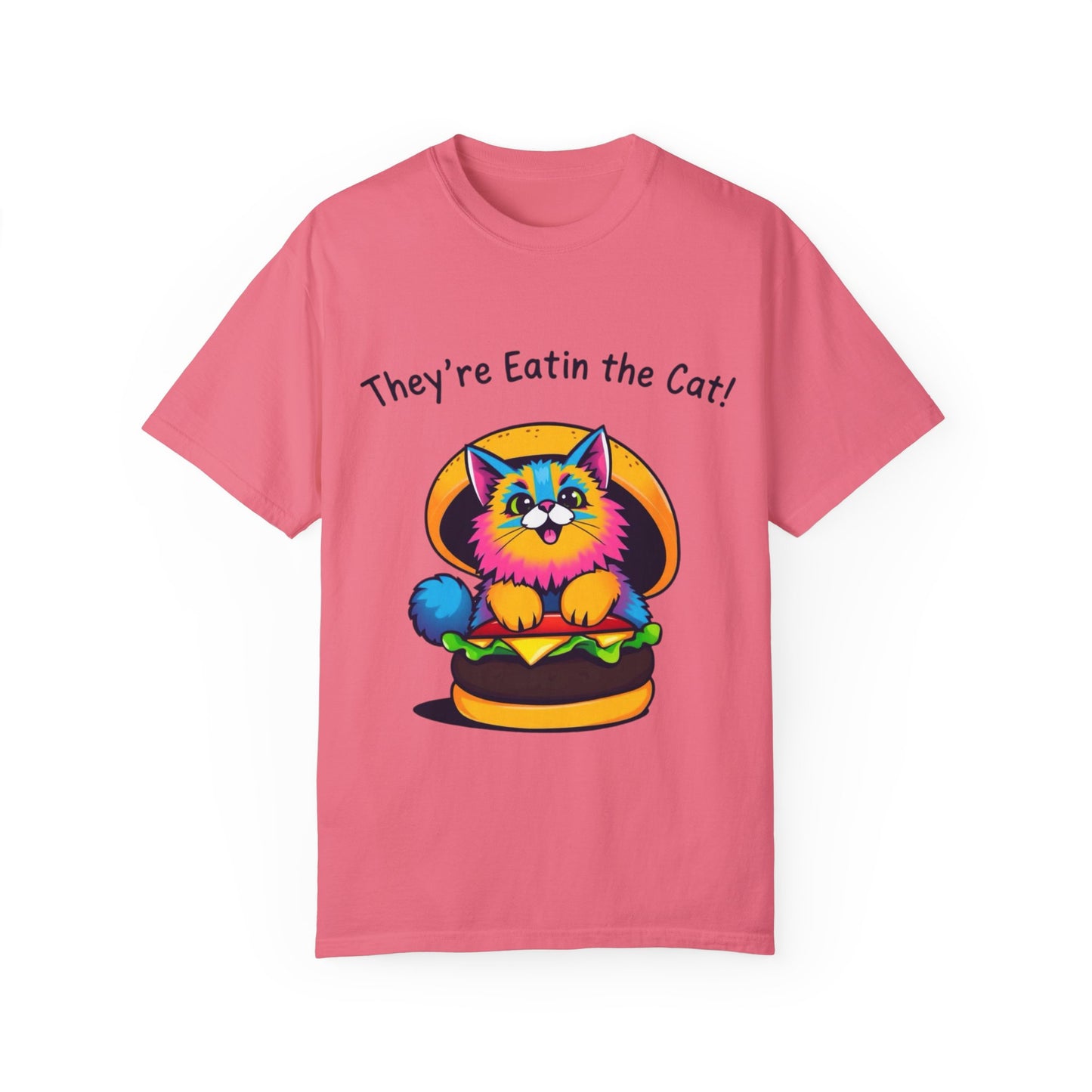 Humorous Cat Burger Unisex T-Shirt – Perfect for Cat Lovers!