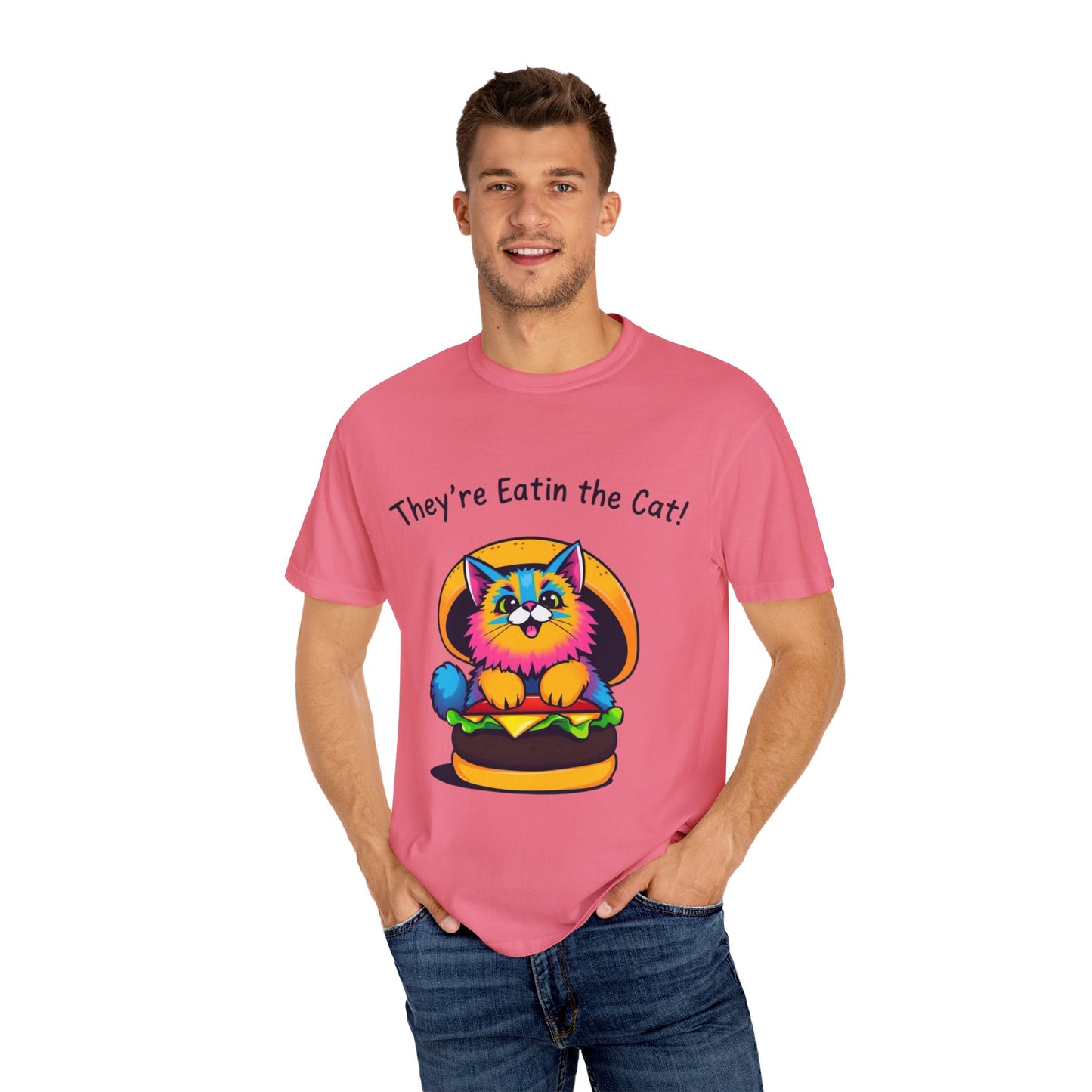 Humorous Cat Burger Unisex T-Shirt – Perfect for Cat Lovers!