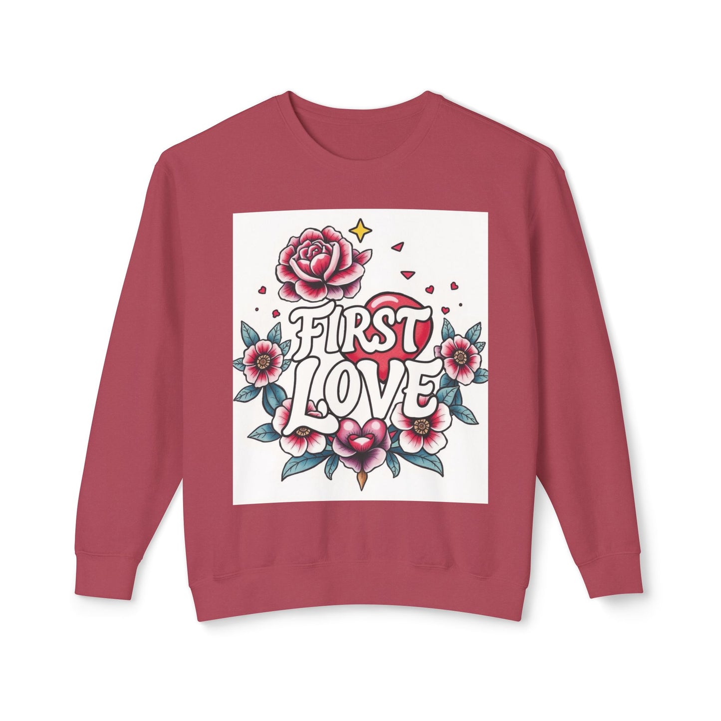 First Love Floral Sweatshirt - Unisex for all Occasions