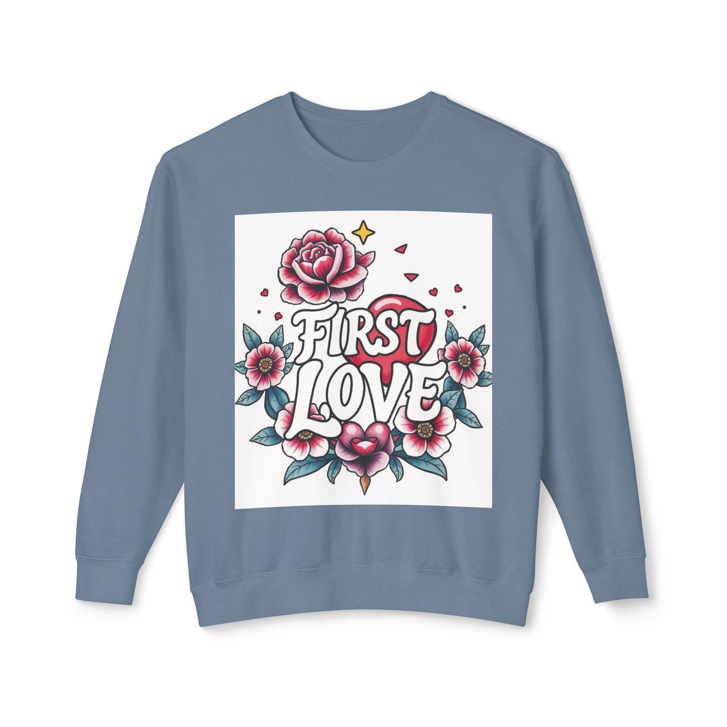 First Love Floral Sweatshirt - Unisex for all Occasions