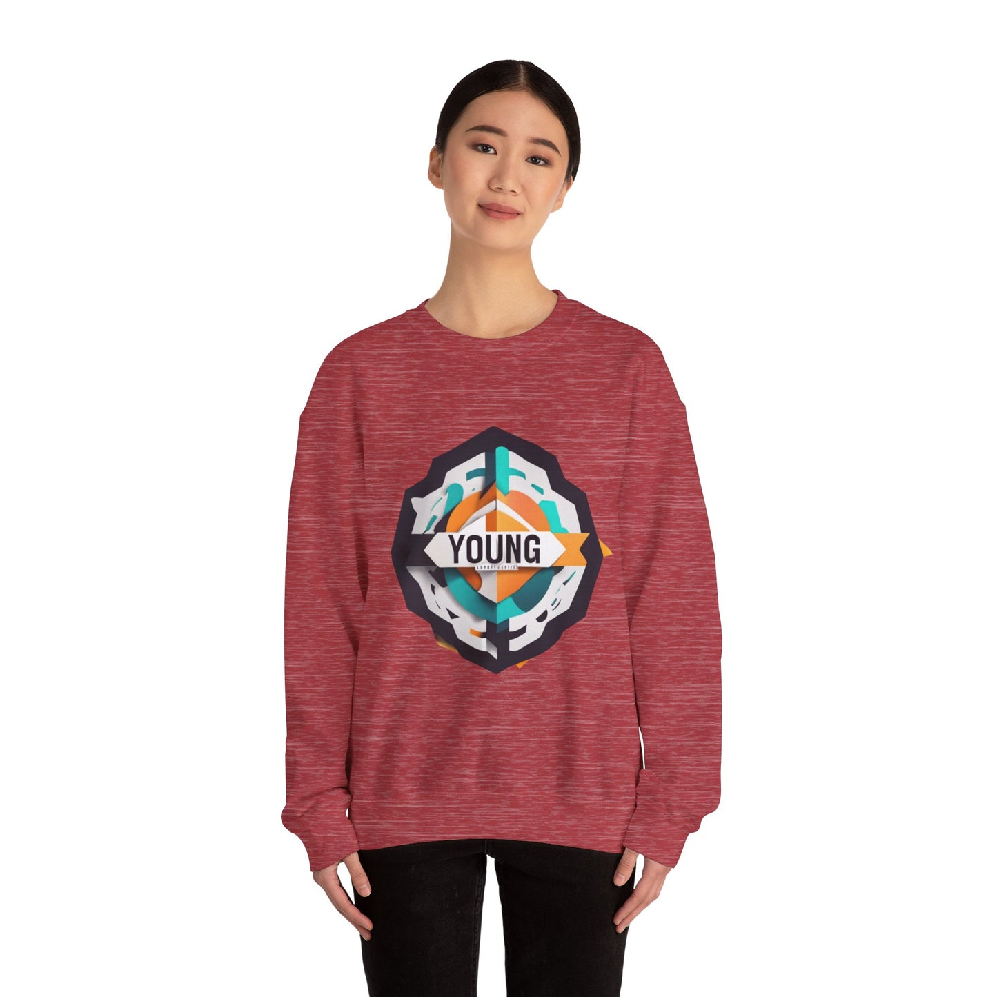 Youthful Spirit Unisex Crewneck Sweatshirt - Bold & Comfortable Red