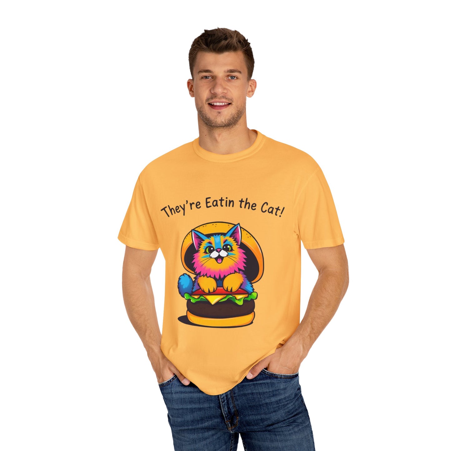 Humorous Cat Burger Unisex T-Shirt – Perfect for Cat Lovers!