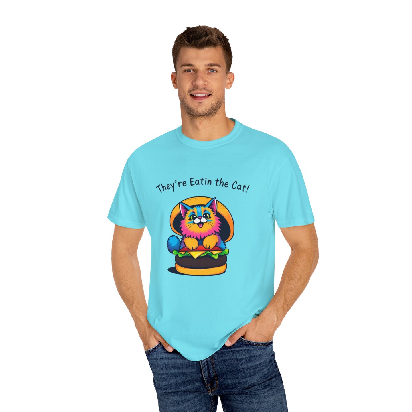 Humorous Cat Burger Unisex T-Shirt – Perfect for Cat Lovers!